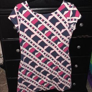 Malabar Bay Nautical Cotton Shift Dress Sz Large